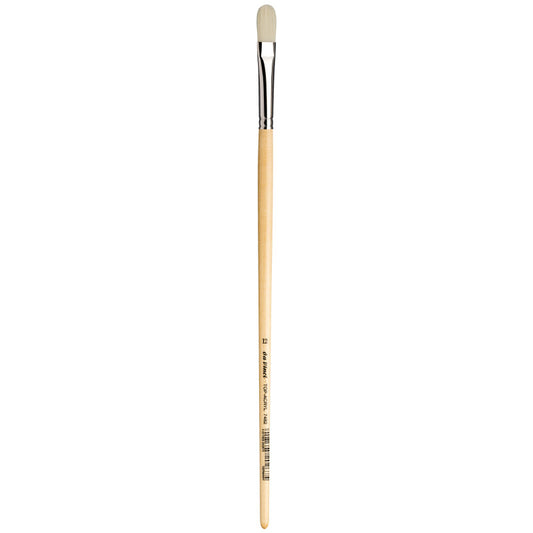 TOP-ACRYL White Brush, Synthetic, Acrylic & Oil, Filbert, Series 7482, Size 12