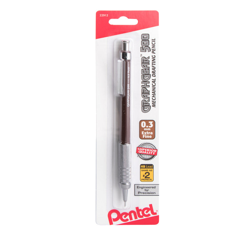 GraphGear 500 Automatic Drafting Pencil (0.3mm), Brown Barrel , 1 Count