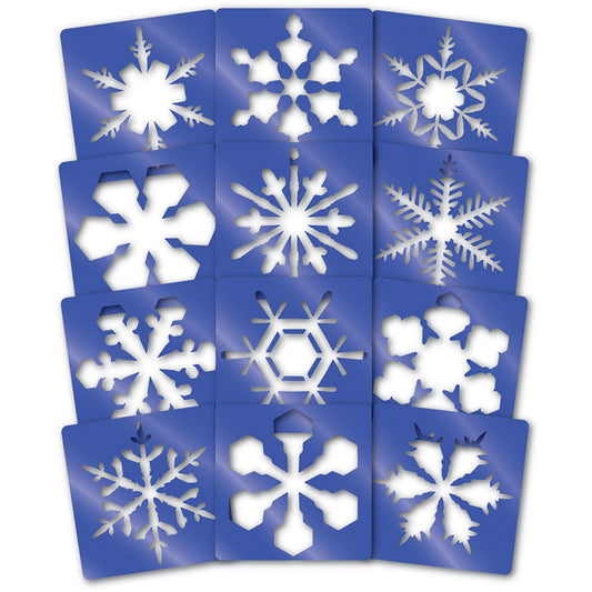 Super Snowflake Stencils, Pack of 12