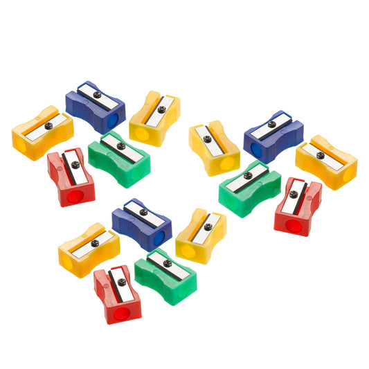 Single-Hole Pencil Sharpener, Assorted Colors (No Color Choice), 24 Per Pack, 3 Packs