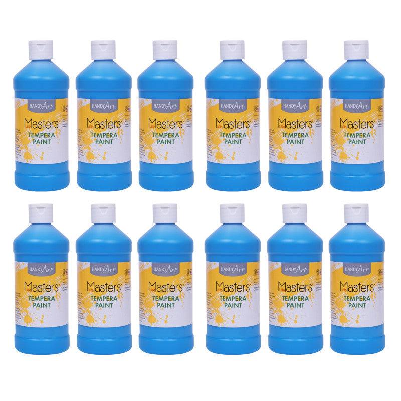 Little Masters® Tempera Paint, Light Blue, 16 oz., Pack of 12