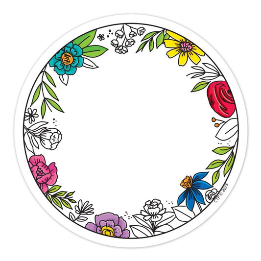 Bright Blooms 3 Inch Designer Cut-Outs, Pack of 36