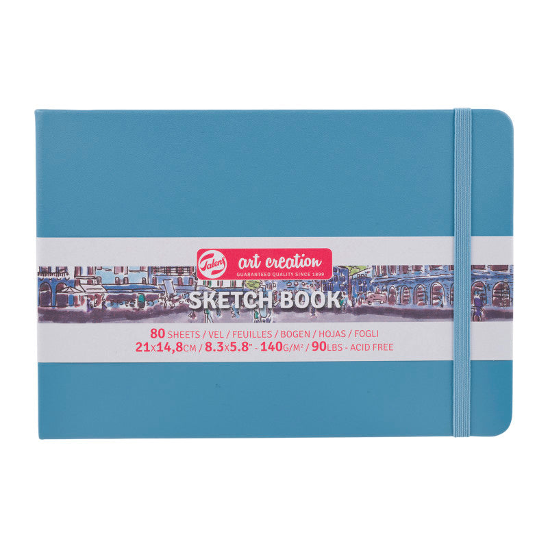 Sketchbook, 80 Sheets, 90lbs, Lake Blue Cover, 8.3" x 5.8" (A5)