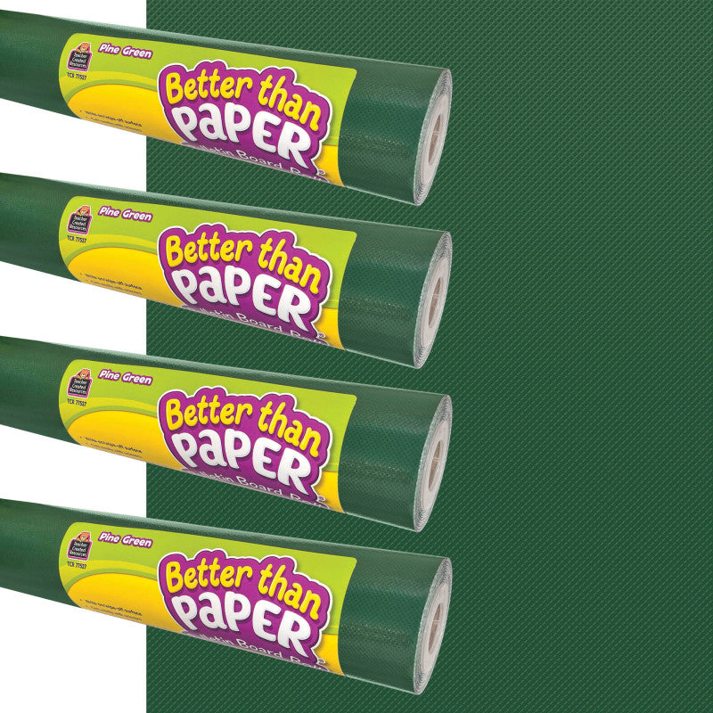 Better Than Paper® Bulletin Board Roll, 4' x 12', Pine Green, 4-Pack