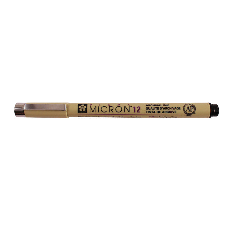 Pigma Micron Pen, Black, 0.70mm Size 12