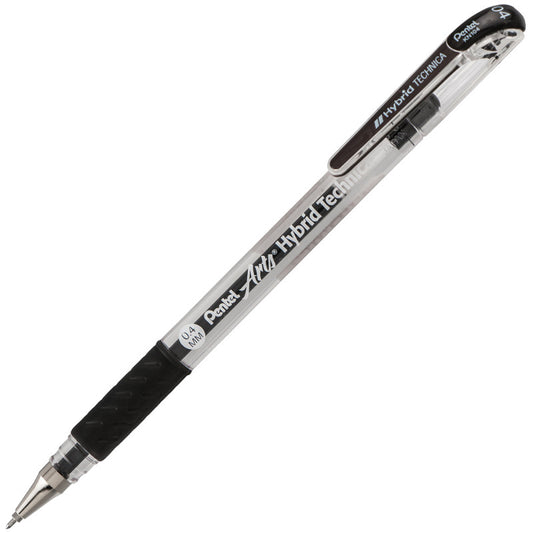 Hybrid Technica (0.4mm) Gel Pen, Black Ink, Pack of 12