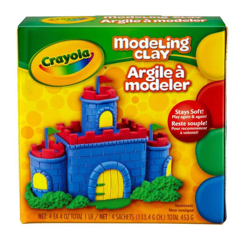 Modeling Clay, 4 Colors, 1 Pound