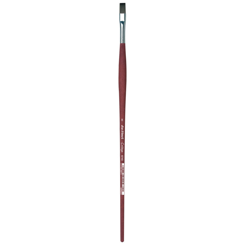 COLLEGE Student Brush, Synthetic, Acrylic & Oil, Flat, Series 8740, Size 8