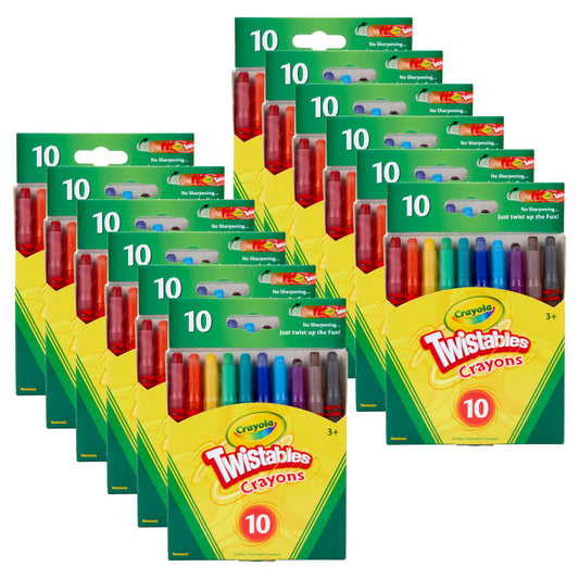 Mini Twistables Crayons, 10 Per Pack, 12 Packs