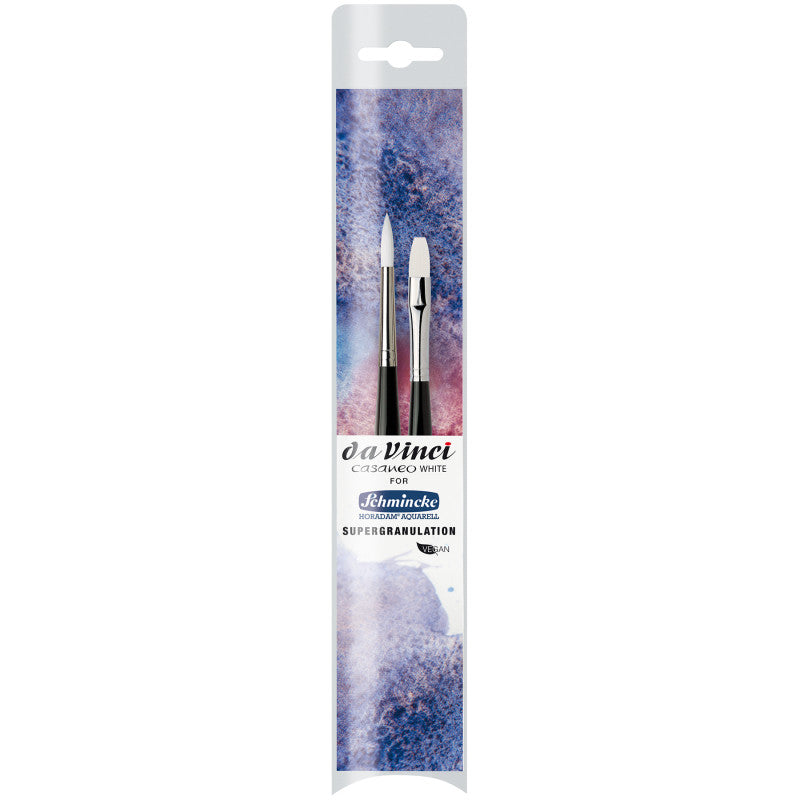 CASANEO White for Schmincke Horadam, Synthetic, Watercolor, Series 5391, 2 Brush Set