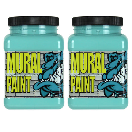 Mural Paint, Pint, Chill (Light Blue), Pack of 2