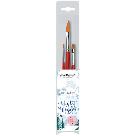 Artist Signature Collection by May & Berry Design Studio (Winter Wonder), Watercolor Brushes, Assorted, 3 Brush Set
