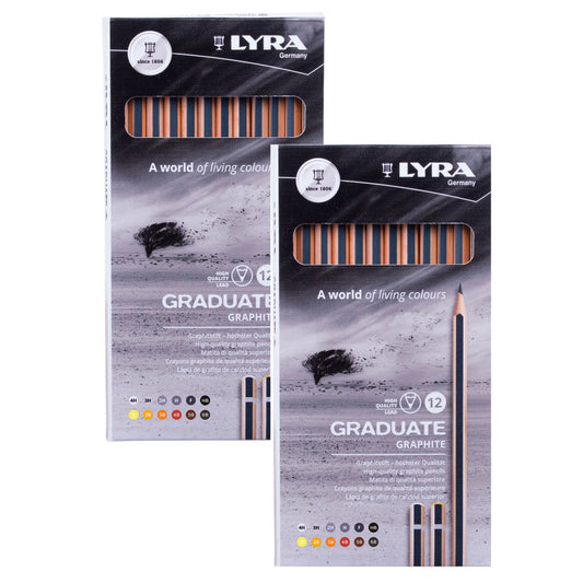 Graduate Graphite Pencil Set, Assorted Colors, 12 Per Set, 2 Sets