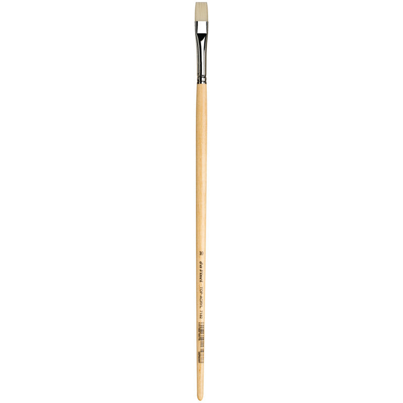 TOP-ACRYL Bright White Brush, Synthetic, Acrylic & Oil, Flat, Series 7182, Size 10