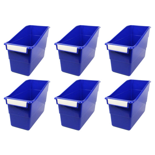 Tattle® Shelf File, Blue, Pack of 6