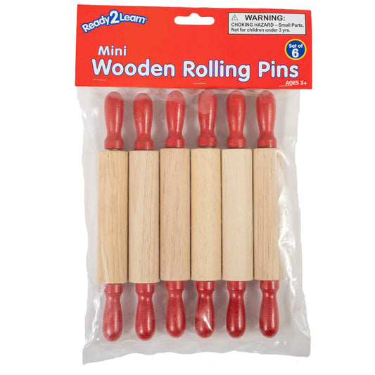 Mini Wooden Rolling Pins - Set of 6