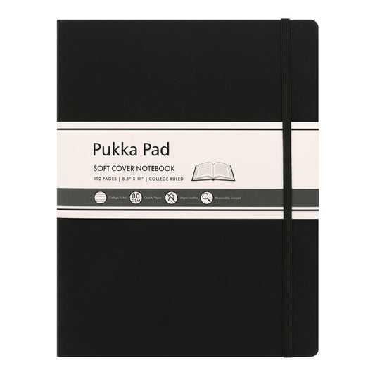 Pukka Soft Cover Lettersize College Ruled - Black