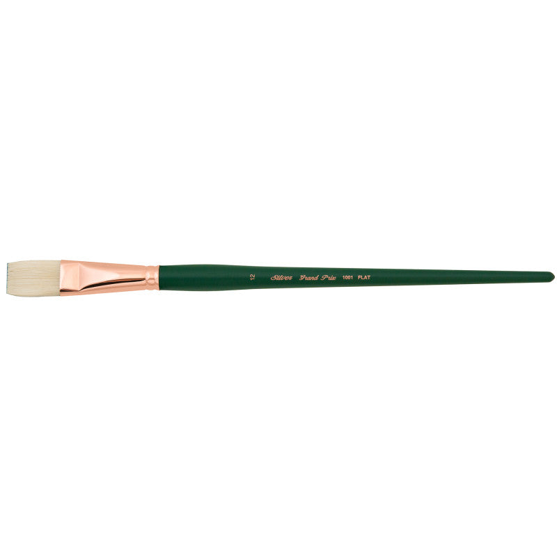 Grand Prix Brush, Flat, Long Handle, Size 12
