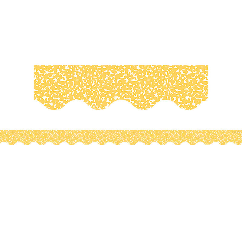 Composition Yellow Scalloped Border Trim, 35 Feet