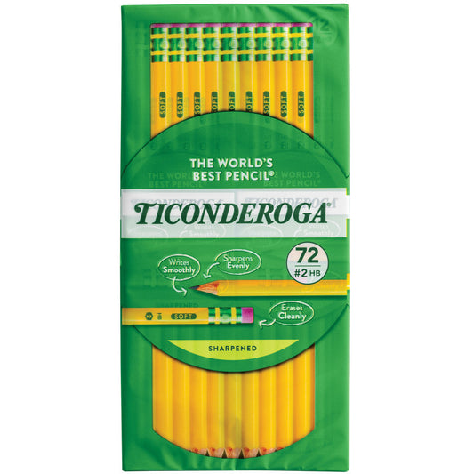 Original Ticonderoga® Pencils, Pre-Sharpened, Box of 72