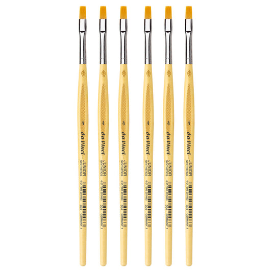 JUNIOR Synthetics Student Brush, Synthetic, Tempera, Round, Series 304, Size 4, Pack of 6