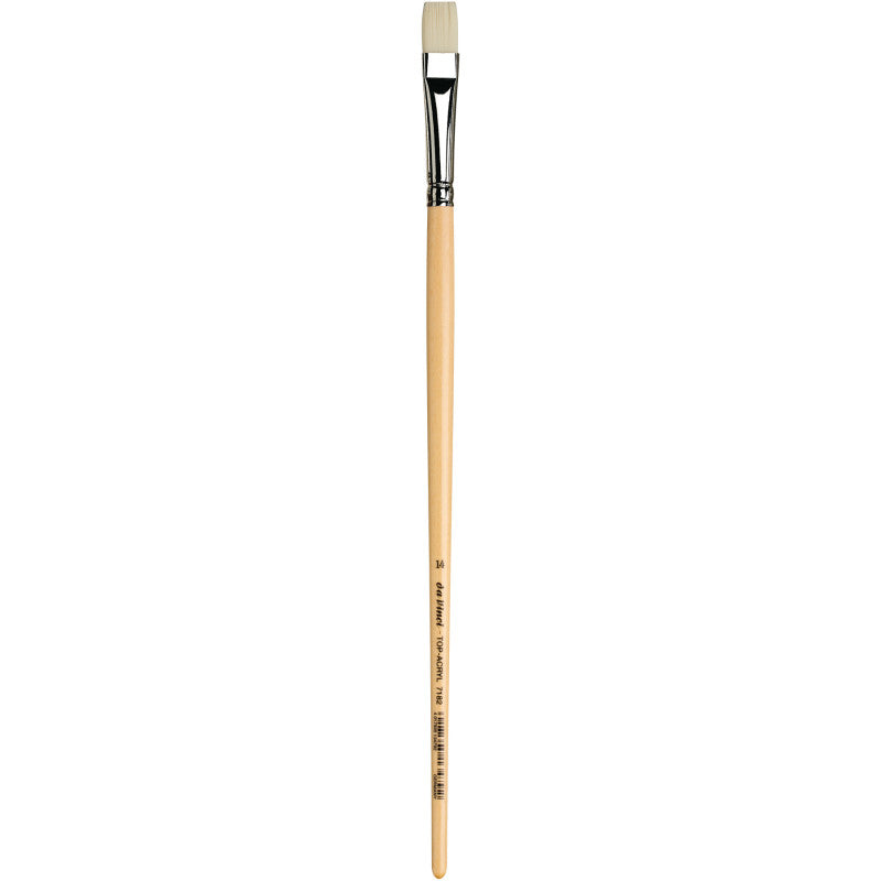 TOP-ACRYL Bright White Brush, Synthetic, Acrylic & Oil, Flat, Series 7182, Size 14