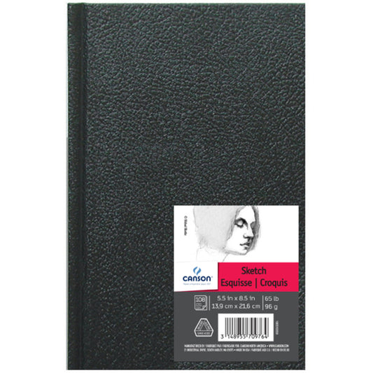 Artist Series Sketch Art Book, Black Cover, Hardbound, 108 Sheet, 5.5x8.5 inch, 1 Count