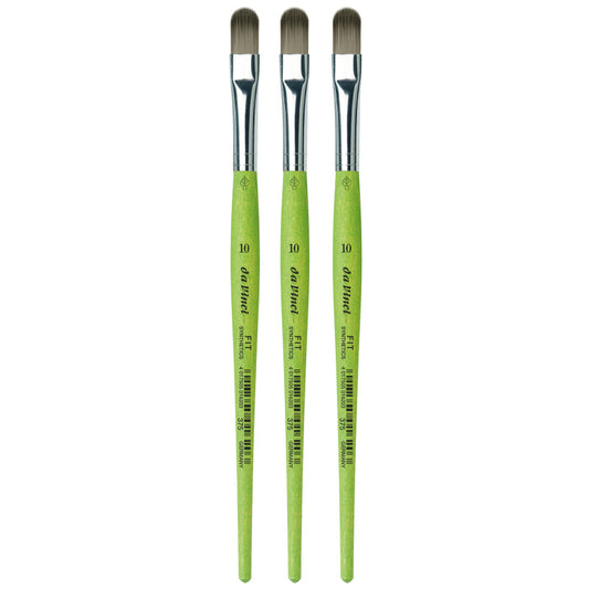 FIT Synthetics Student Brush, Synthetic, Acrylic & Tempera, Filbert, Series 375, Size 10, Pack of 3