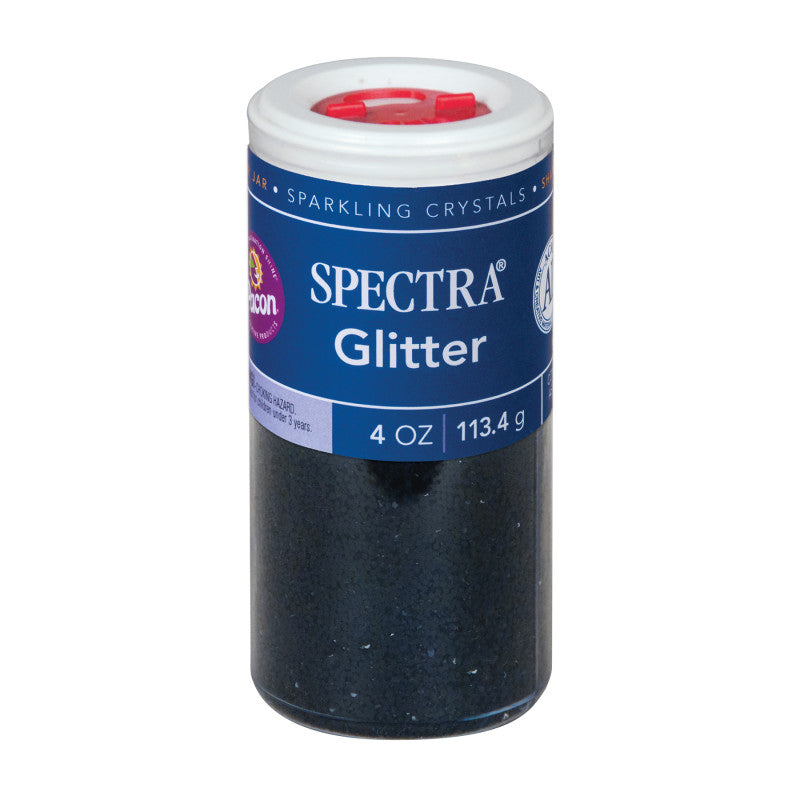 Arts & Crafts Glitter, Black, 4 oz, 1 Jar