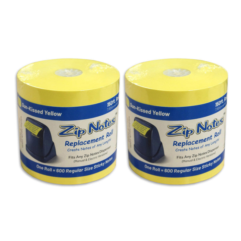 Zip Notes Refill Paper, Yellow, Pack of 2
