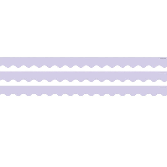 Lavender Scalloped Rolled Border Trim, 50 Feet, 3 Rolls