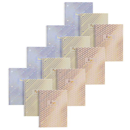 Haze 1-Subject Notebook, 3 Per Pack, 4 Packs