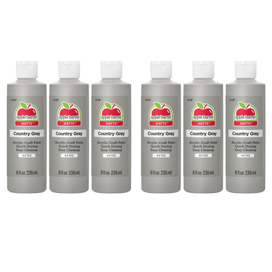 Acrylic Paint Matte, 8oz., Country Gray, Pack of 6