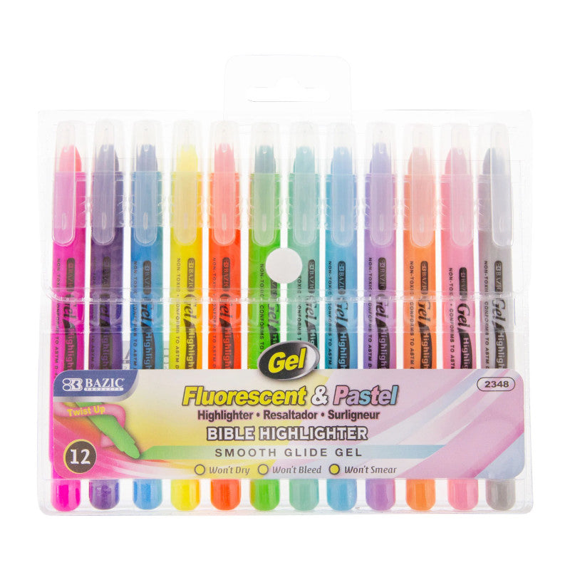 Gel Highlighter, Pack of 12