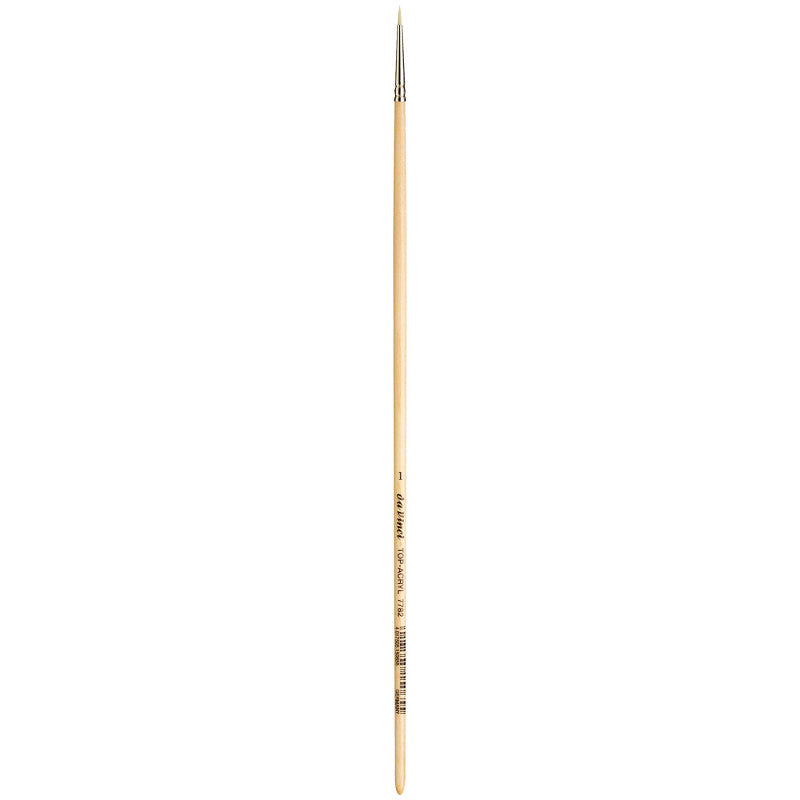 TOP-ACRYL White Brush, Synthetic, Acrylic & Oil, Round, Series 7782, Size 1