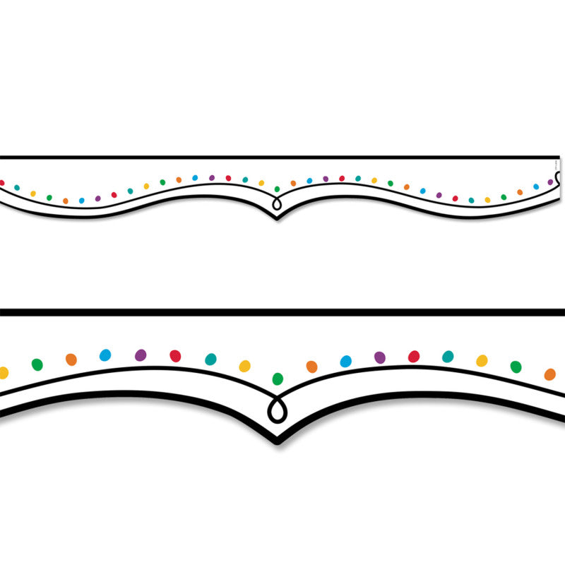 Color Dotted Swirl EZ Border, Bulletin Board Border, 48 Feet