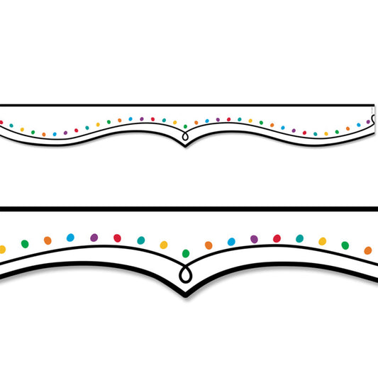 Color Dotted Swirl EZ Border, Bulletin Board Border, 48 Feet