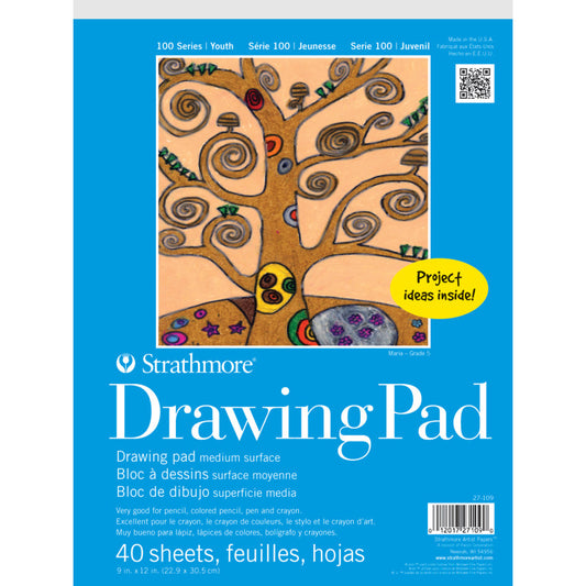 100 Series Drawing Pad, 40 Sheet, 9x12 inch, 1 Count