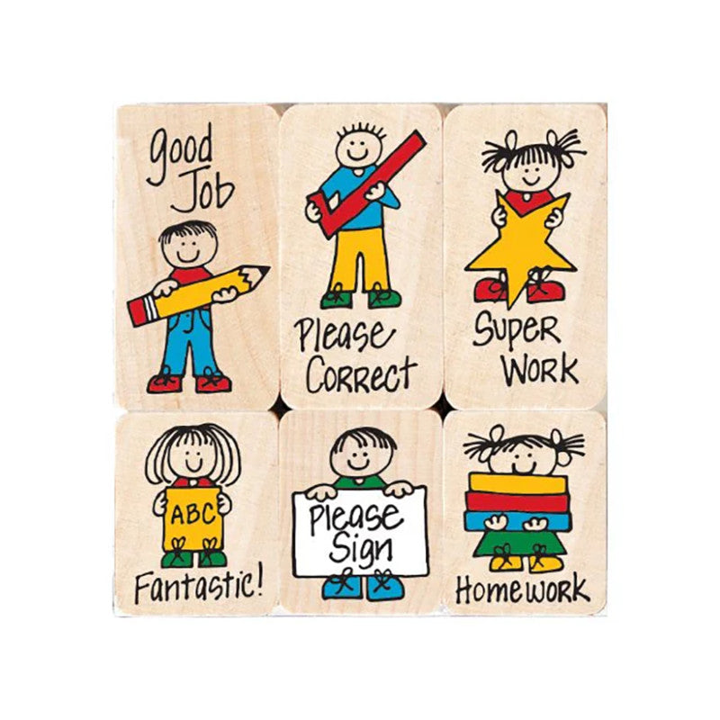 Big 'n' Little Hero Kids For Teachers Stamps, Set of 6