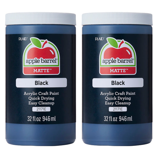 Acrylic Paint Matte, 32oz., Black, Pack of 2
