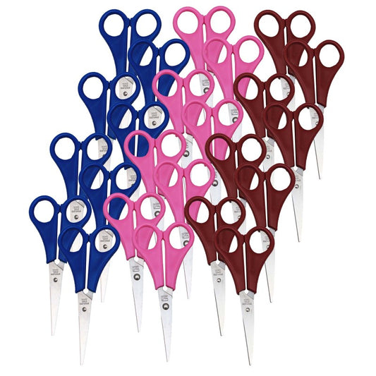 Children's 5.5" Scissors, Pointed Tip, Assorted Colors, Pack of 36