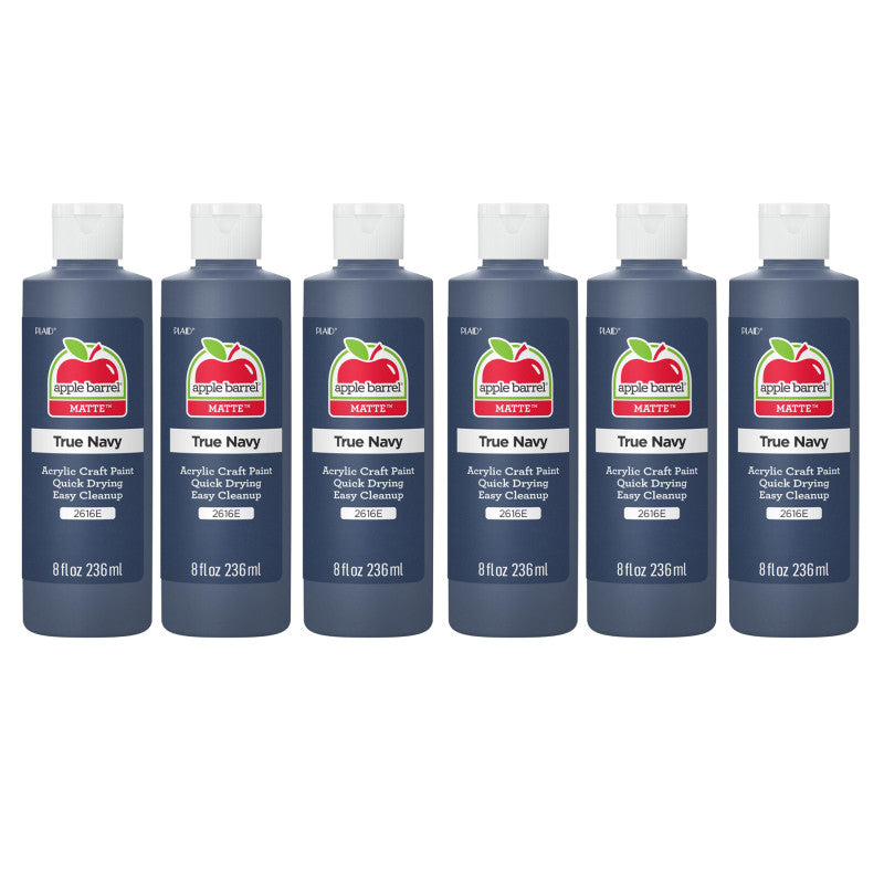 Acrylic Paint Matte, 8oz., True Navy, Pack of 6