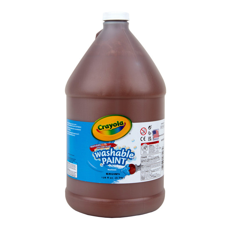 Washable Paint, Brown, Gallon