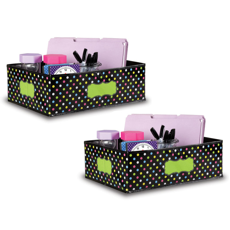 Chalkboard Brights Storage Bin, 16" x 11" x 5", Pack of 2