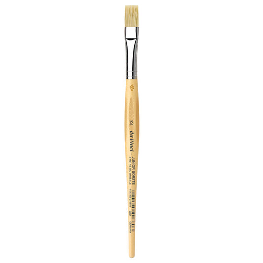 JUNIOR BORSTE Synthetic Student Brush, Synthetic, Tempera, Flat, Series 329, Size 12