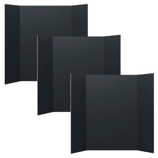 Foam Project Board, 36" x 48", Black, Pack of 3