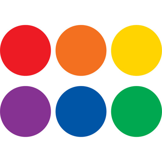Spot On® Dry-Erase Desktop Writing Spots Colorful Circles - 4", Pack of 12