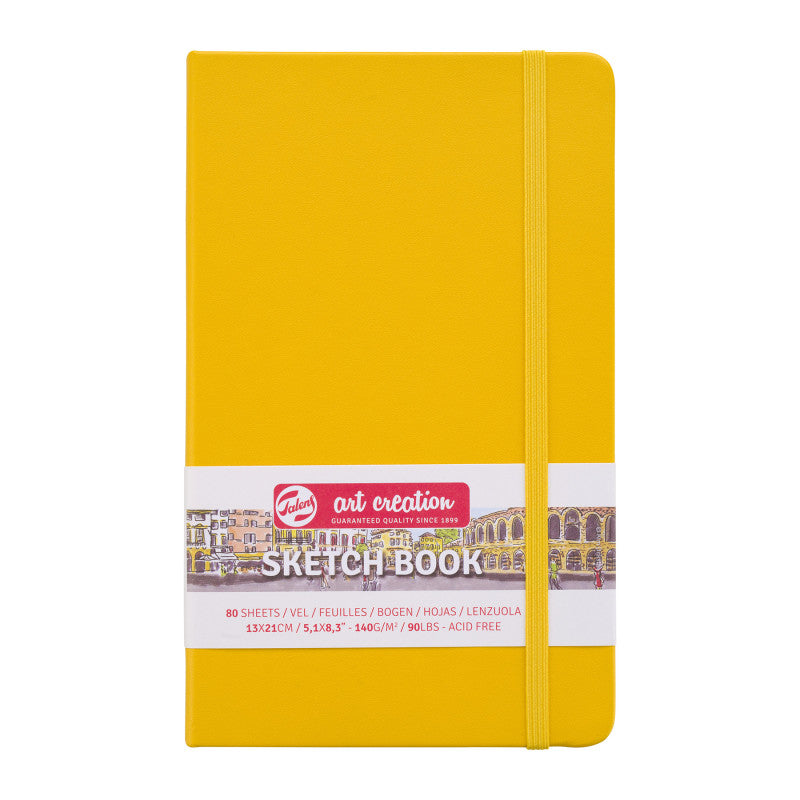 Sketchbook, 80 Sheets, 90lbs, Golden Yellow Cover, 5.1" x 8.3"