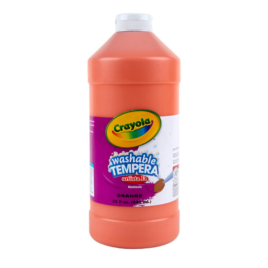 Artista II Washable Tempera Paint, 32 oz, Orange