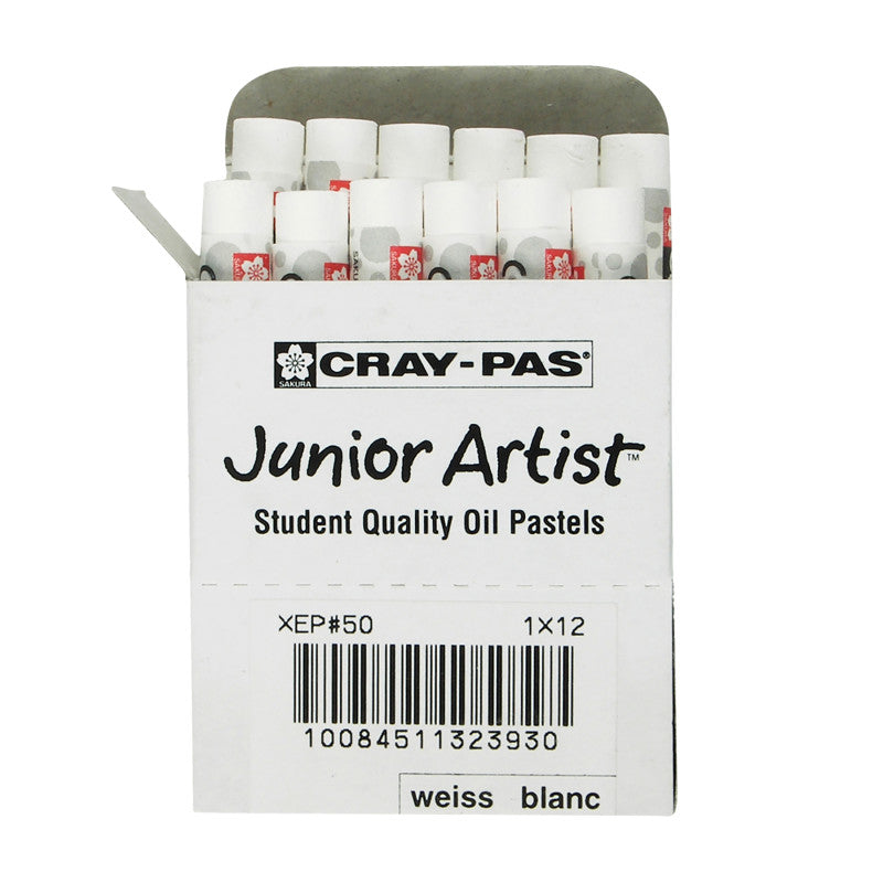Cray-Pas Junior Artist Oil Pastels, White, 12-Pack